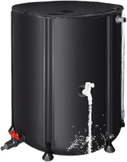 Large Collapsible Garden Water Butt 66Gal Portable Rain Barrel for Balcony & Gar