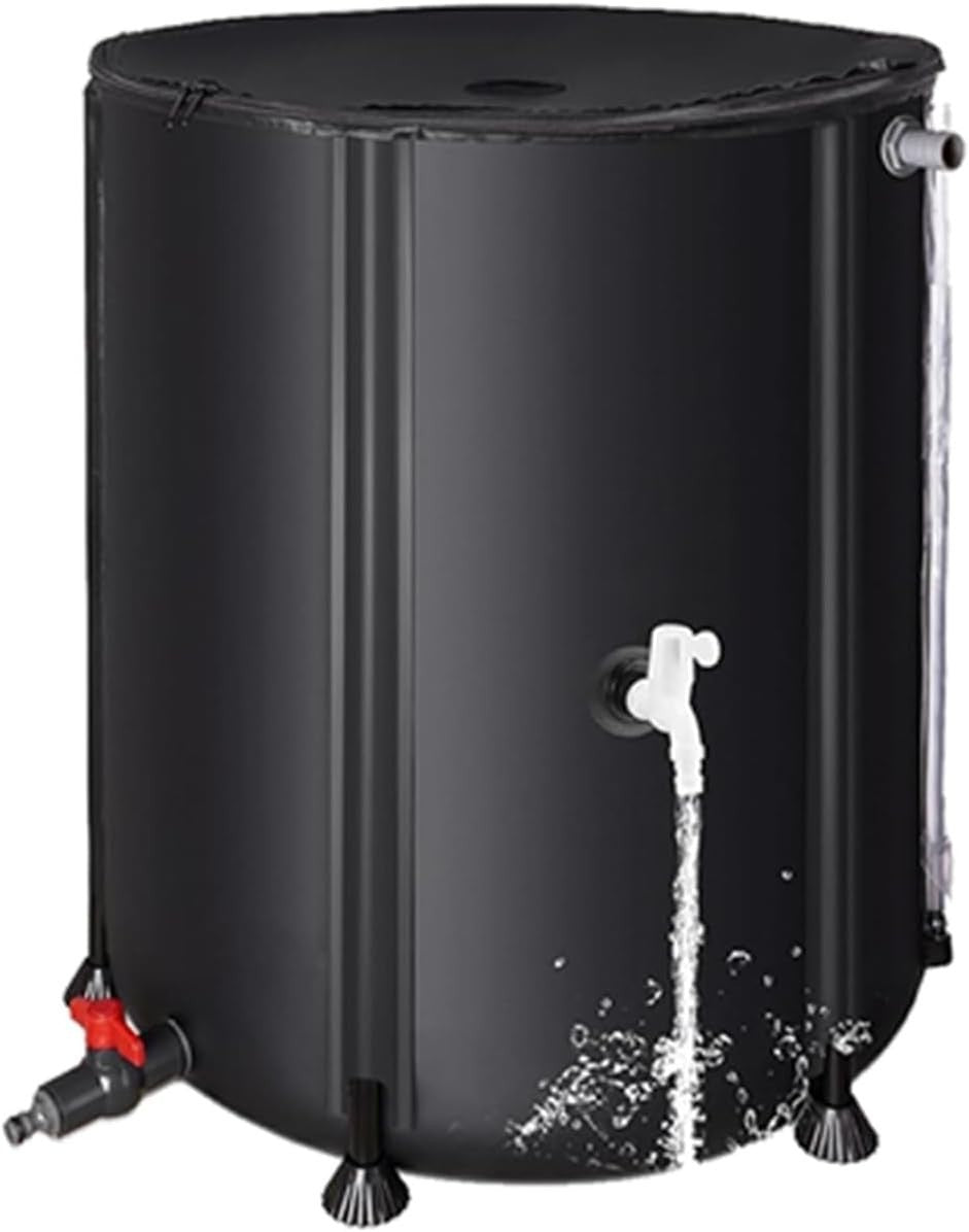 Large Collapsible Garden Water Butt 66Gal Portable Rain Barrel for Balcony & Gar