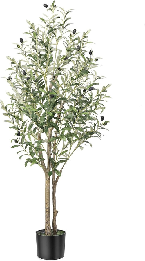 4ft Artificial Olive Tree with Pot Lifelike Leaves Indoor Outdoor Home Decor
