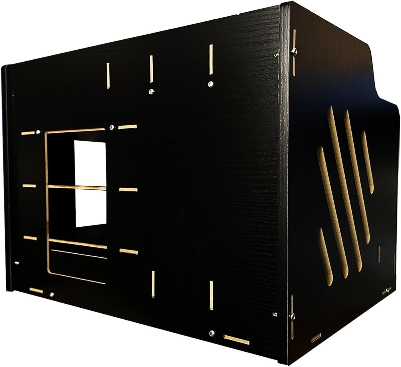 Black Desk Organiser with Drawer 9-Compartment Desktop Storage