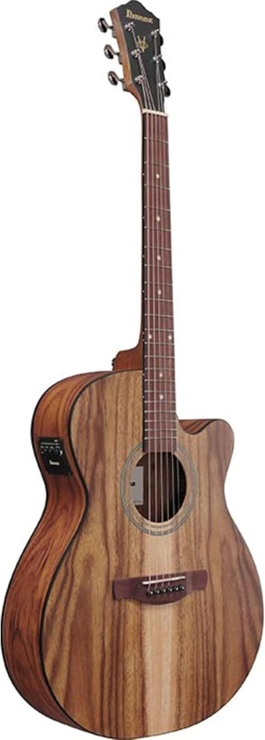 Electro Acoustic Guitar Cutaway Open Pore Brown EQ Preamp