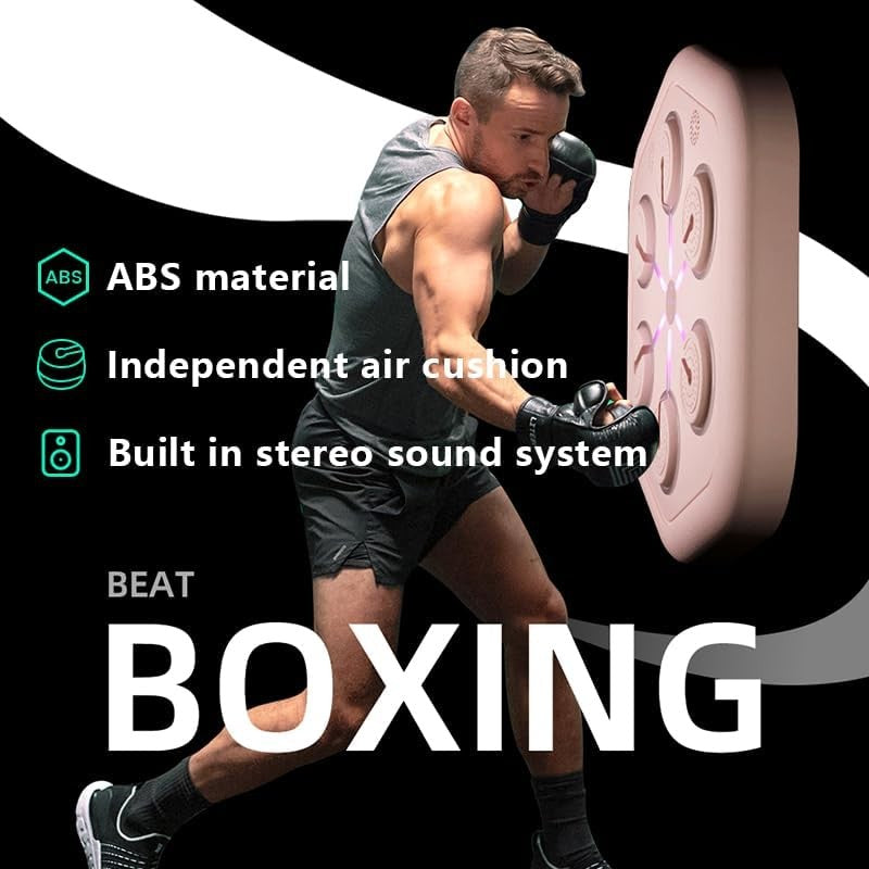 Smart Music Boxing Machine Wall Mounted Bluetooth LED Punch Trainer Home Gym