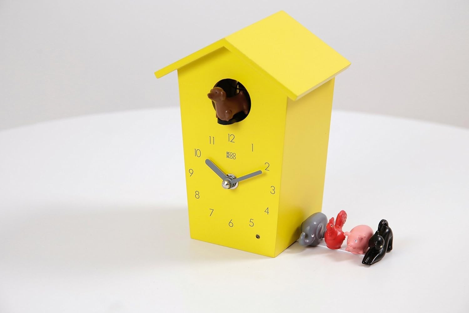 Yellow Animal Sound Cuckoo Clock Farm Animal Kids Wall Desk Decor Gift