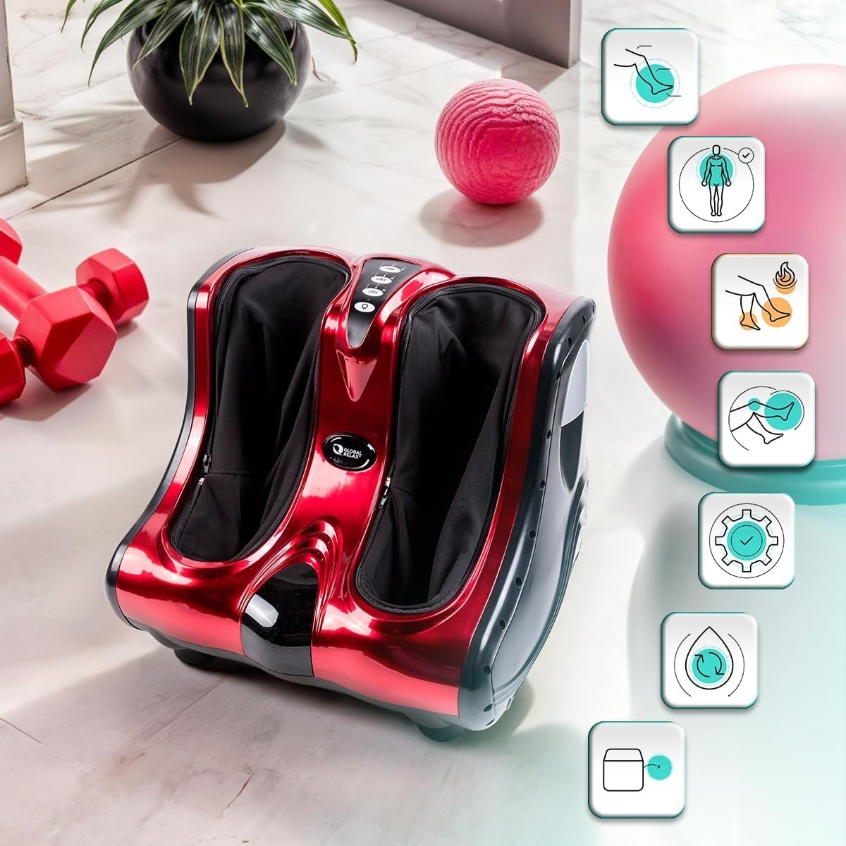Foot & Leg Massager Machine Pain Relief, Shiatsu Kneading, Vibration