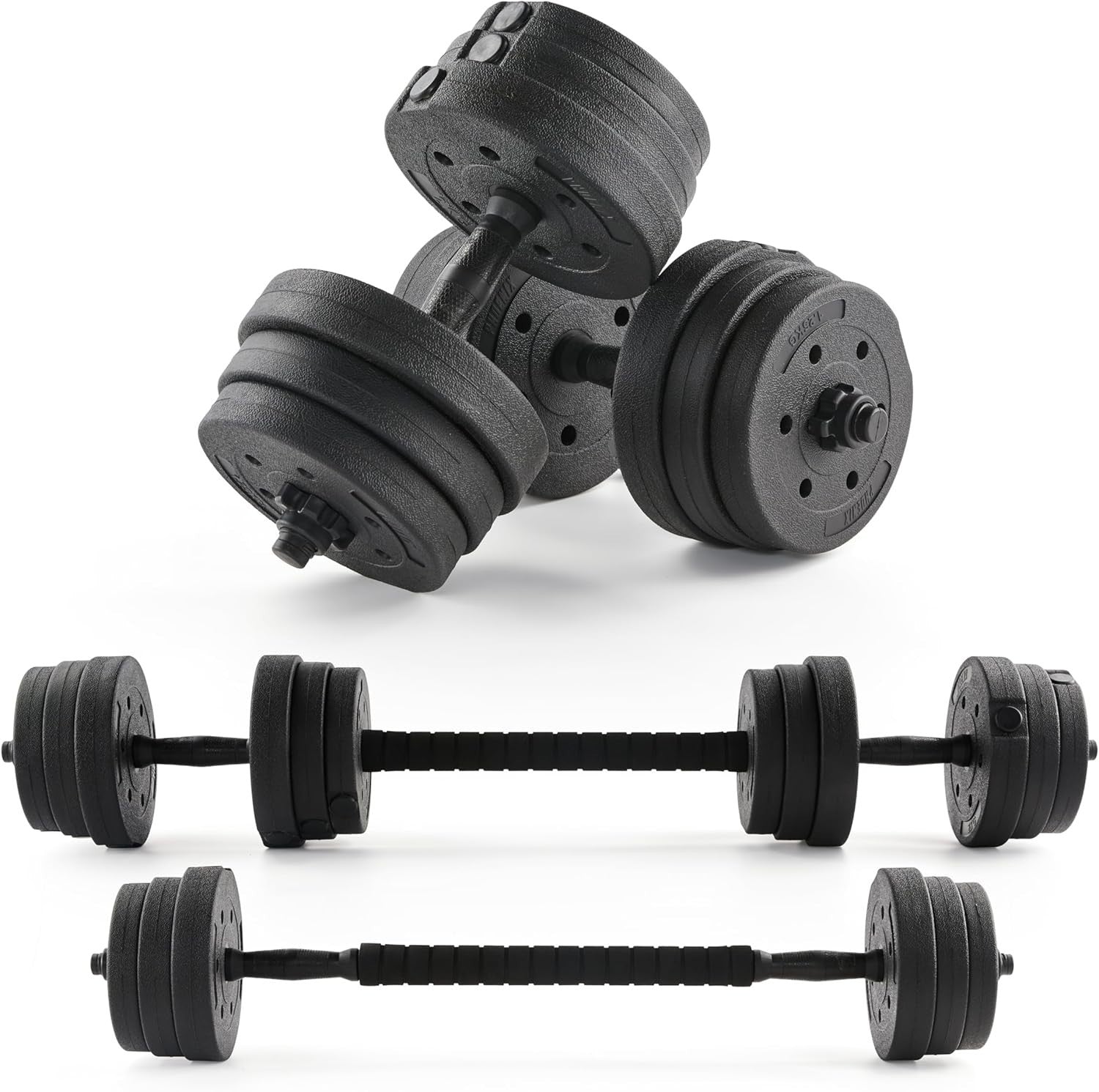 20kg Adjustable Dumbbell Barbell Set Spinlock Space Saving Home Gym