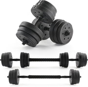 20kg Adjustable Dumbbell Barbell Set Spinlock Space Saving Home Gym