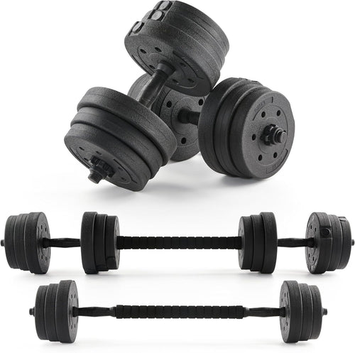20kg Adjustable Dumbbell Barbell Set Spinlock Space Saving Home Gym