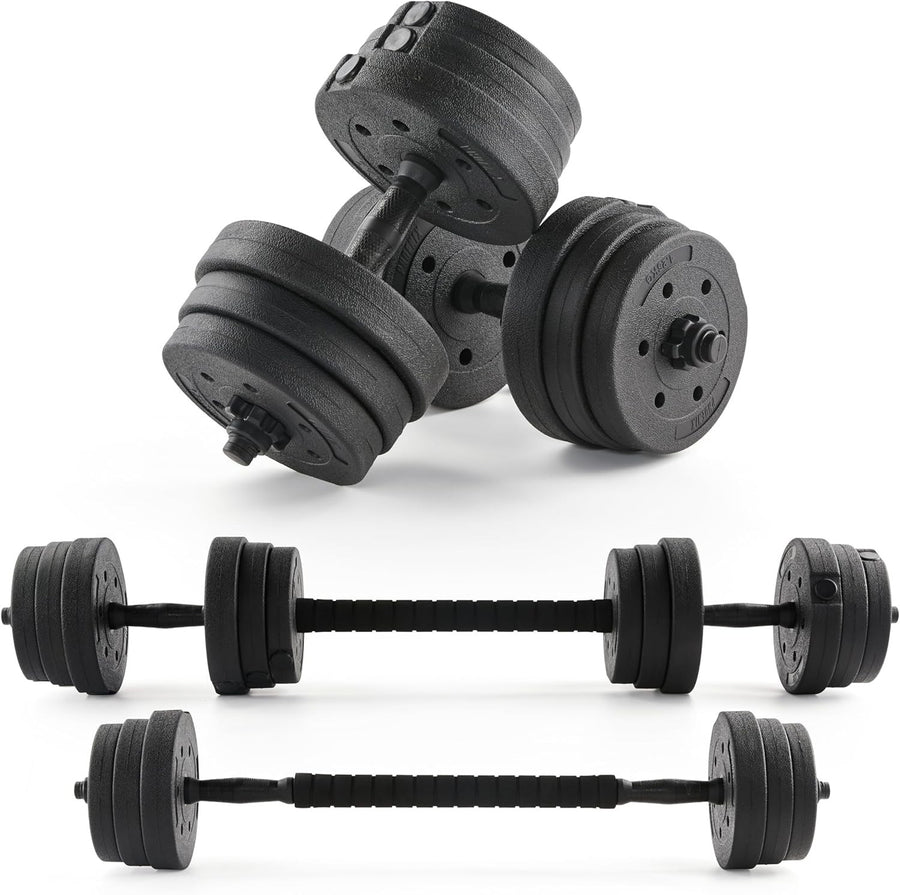 20kg Adjustable Dumbbell Barbell Set Spinlock Space Saving Home Gym