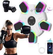 Music Boxing Machine Bluetooth LED Punch Pad Wall Mount Smart Home Trainer