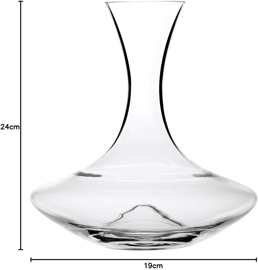 Wine Decanter 750ml Hand Blown Glass Carafe Elegant Aeration for Young Wine