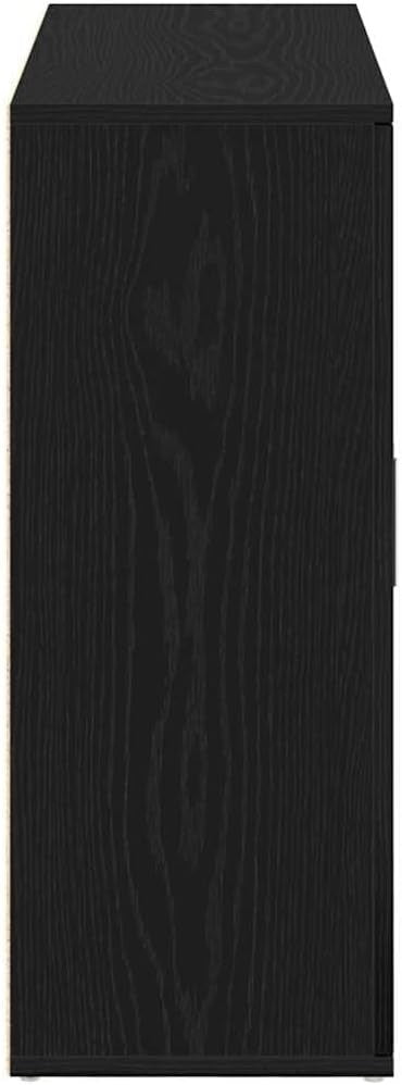 Modern Black Oak Sideboard Cabinet Storage Unit with Drawers & Cupboards