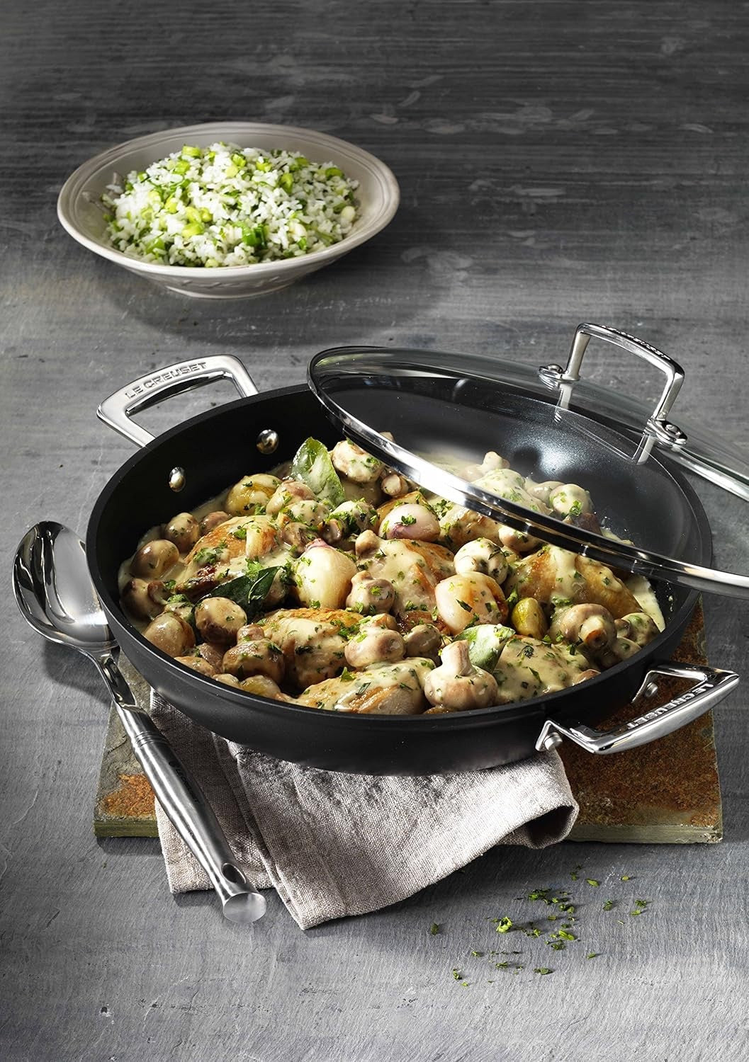 30cm Toughened Non Stick Casserole with Glass Lid – Oven & Induction Safe