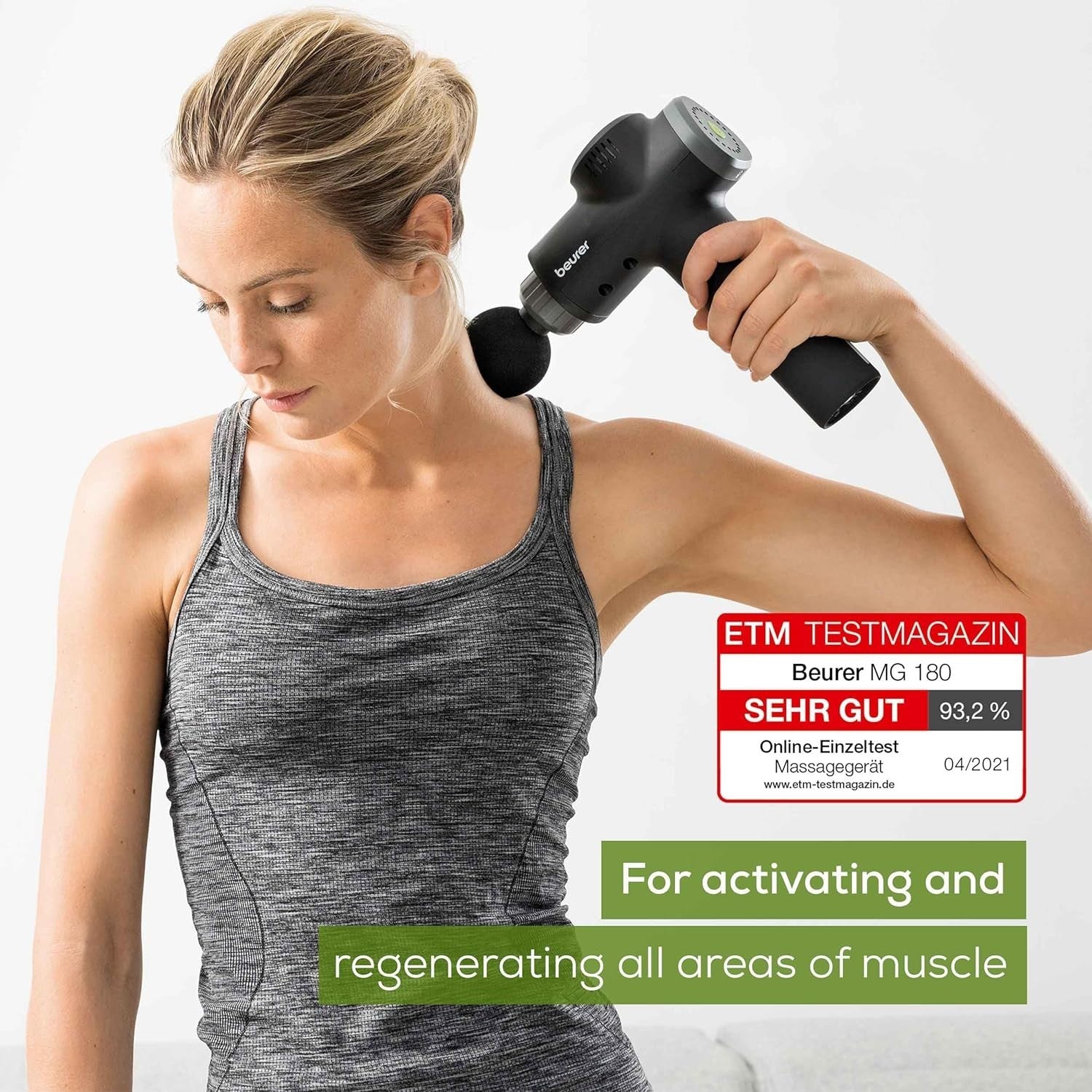 Deep Tissue Massage Gun for Muscle Recovery 6 Heads 4 Speeds Powerful