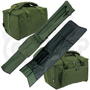 3 Rod Carp Fishing Holdall 12ft Rod Bag & Tackle Carryall Set