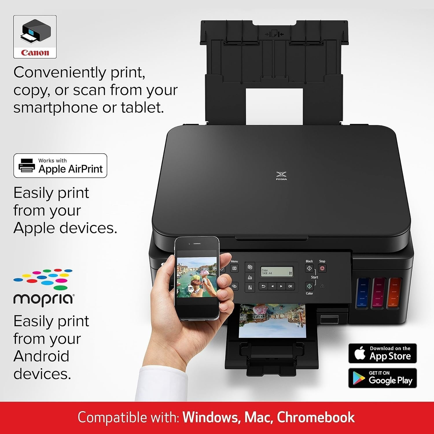 MegaTank Wireless 4-in-1 Printer | High-Yield, Copier, Scanner, Duplex