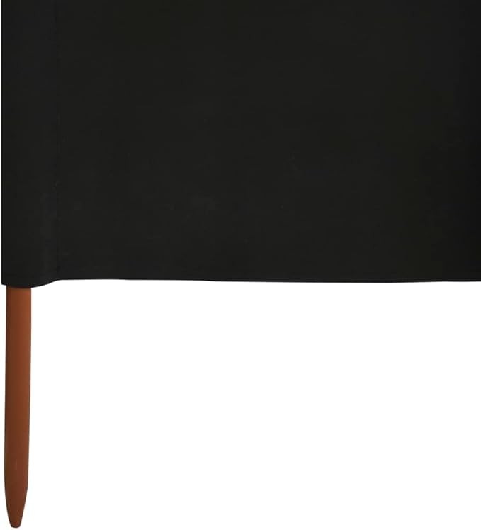 6-Panel Black Wind Screen 800x120cm Outdoor Garden Camping Divider
