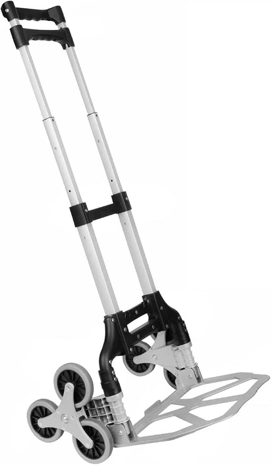 165lb Stair Climbing Folding Trolley Aluminium 3 Wheel Hand Truck