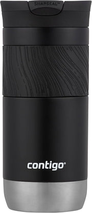 Insulated Travel Mug 470ml Licorice Black Leakproof Thermal Cup