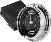 Ocean Tide Clock Silent Analog Wall-Mount, Chrome Plated, Coastal Decor