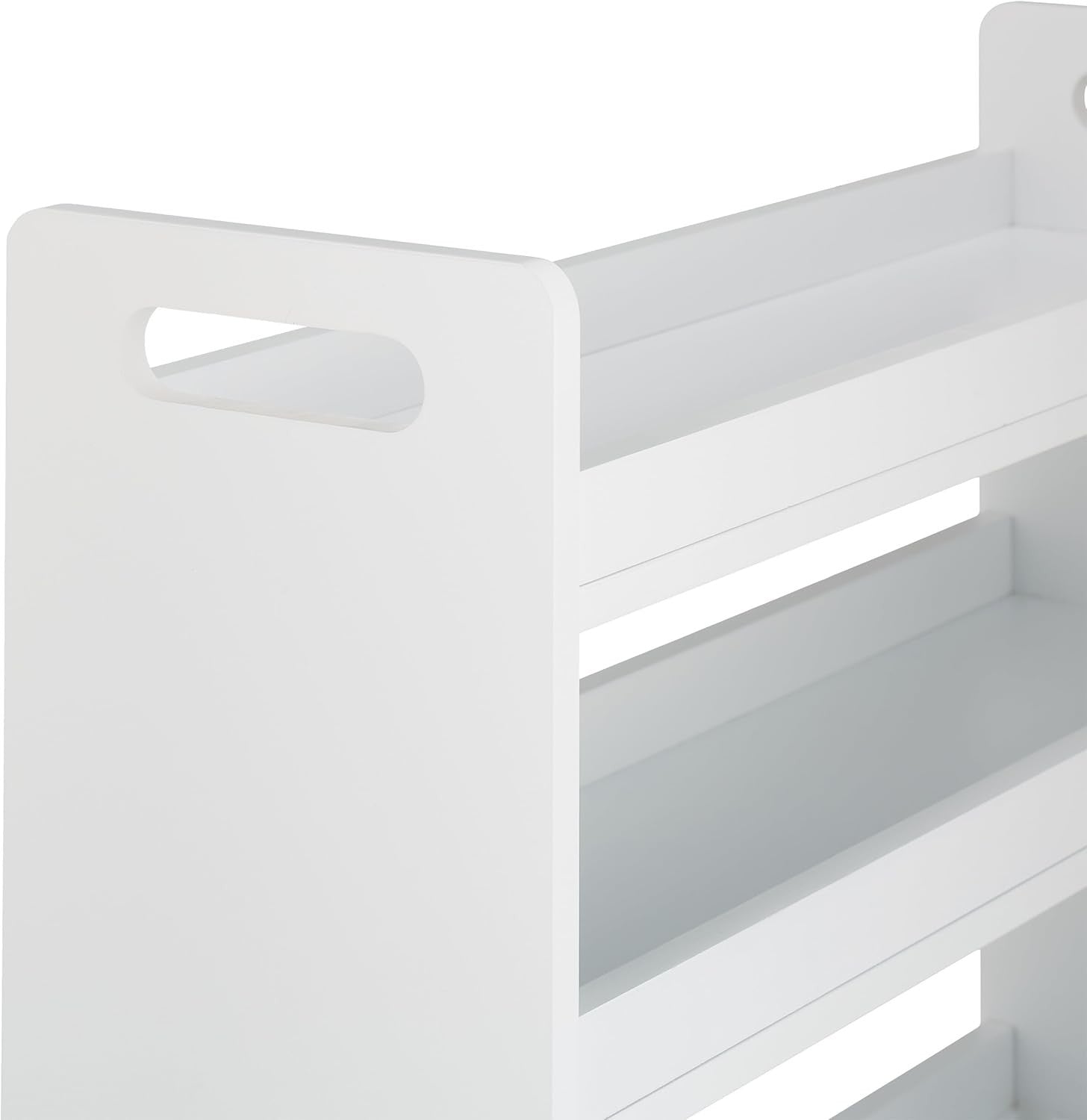 Slim Rolling Storage Trolley 4 Tier Narrow Kitchen Bathroom Cart Wheels
