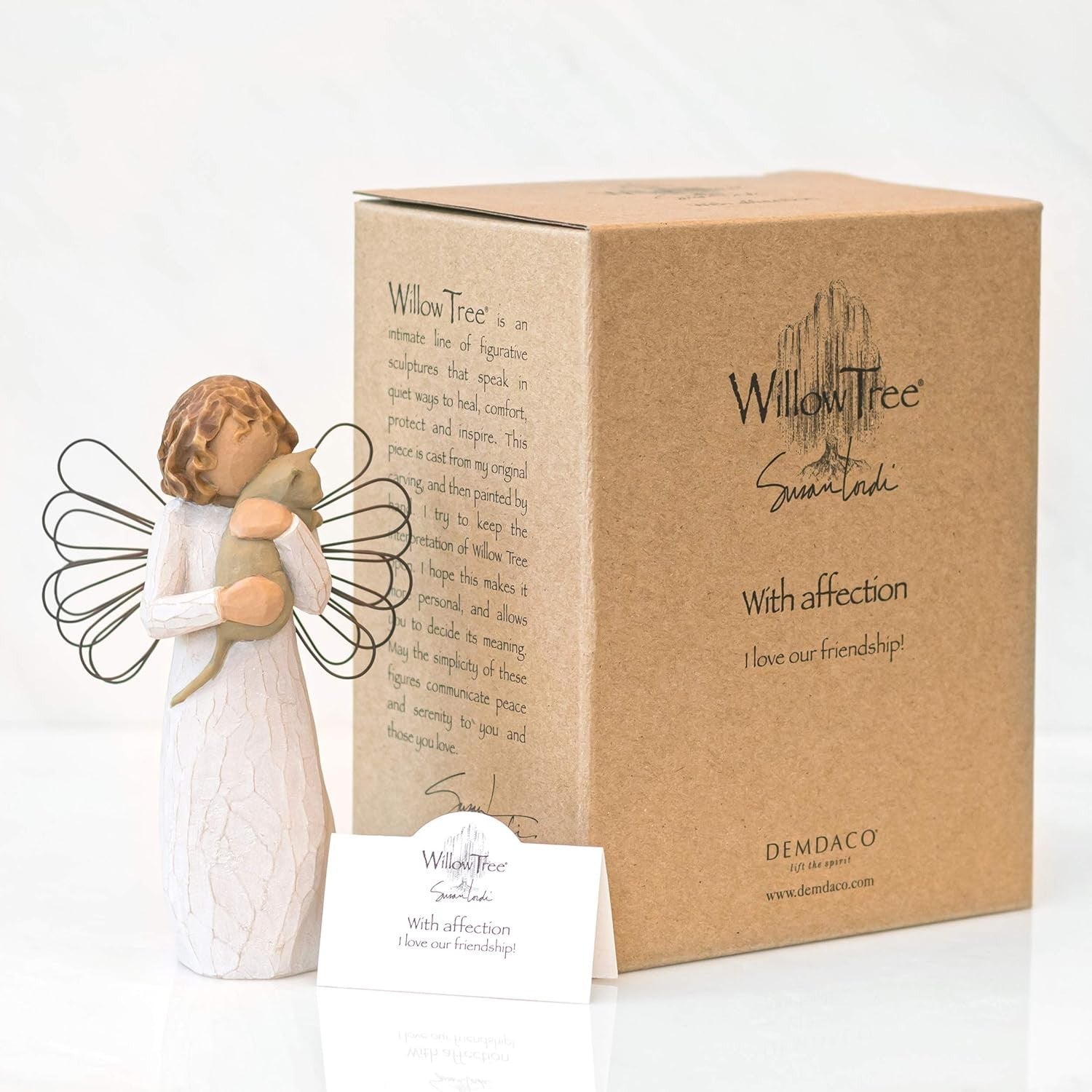 Angel Figurine 13cm Resin Ornament | Affection Statue Gift | Home Décor