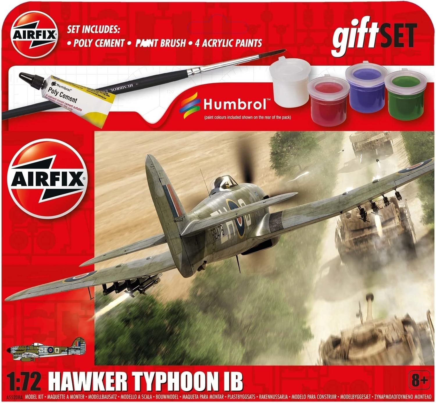 1:72 Hawker Typhoon Mk.Ib Model Kit Plane Building Set for Adults & Kids