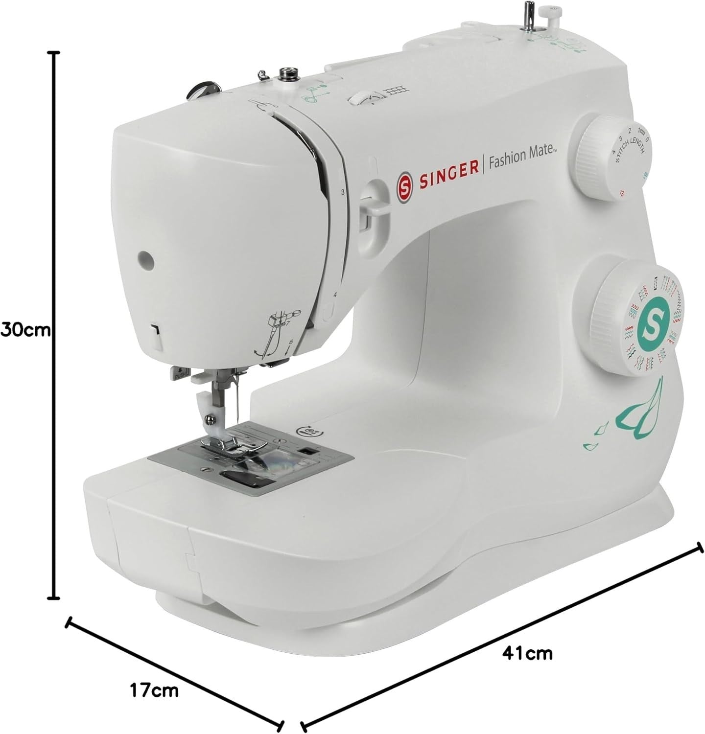 29 Stitch Sewing Machine 1 Step Buttonhole LED Light Electric White