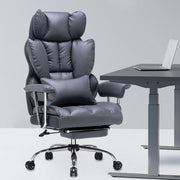 Executive Office Chair Large PU Leather Adjustable Desk Chair Footrest Heavy Dut