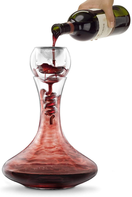 Wine Decanter with Twister Aerator Set | 750ML Oxygenation Glass Gift Set