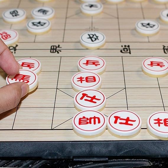 Magnetic Xiangqi Travel Chess Set Foldable Board Strategy Game