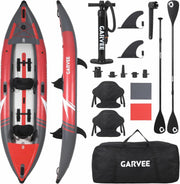 2 Person Inflatable Fishing Kayak w/ Paddles Pump Seats Bag