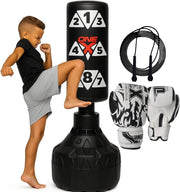 Kids Free Standing Punch Bag 3.5FT Boxing Set Gloves Indoor Outdoor
