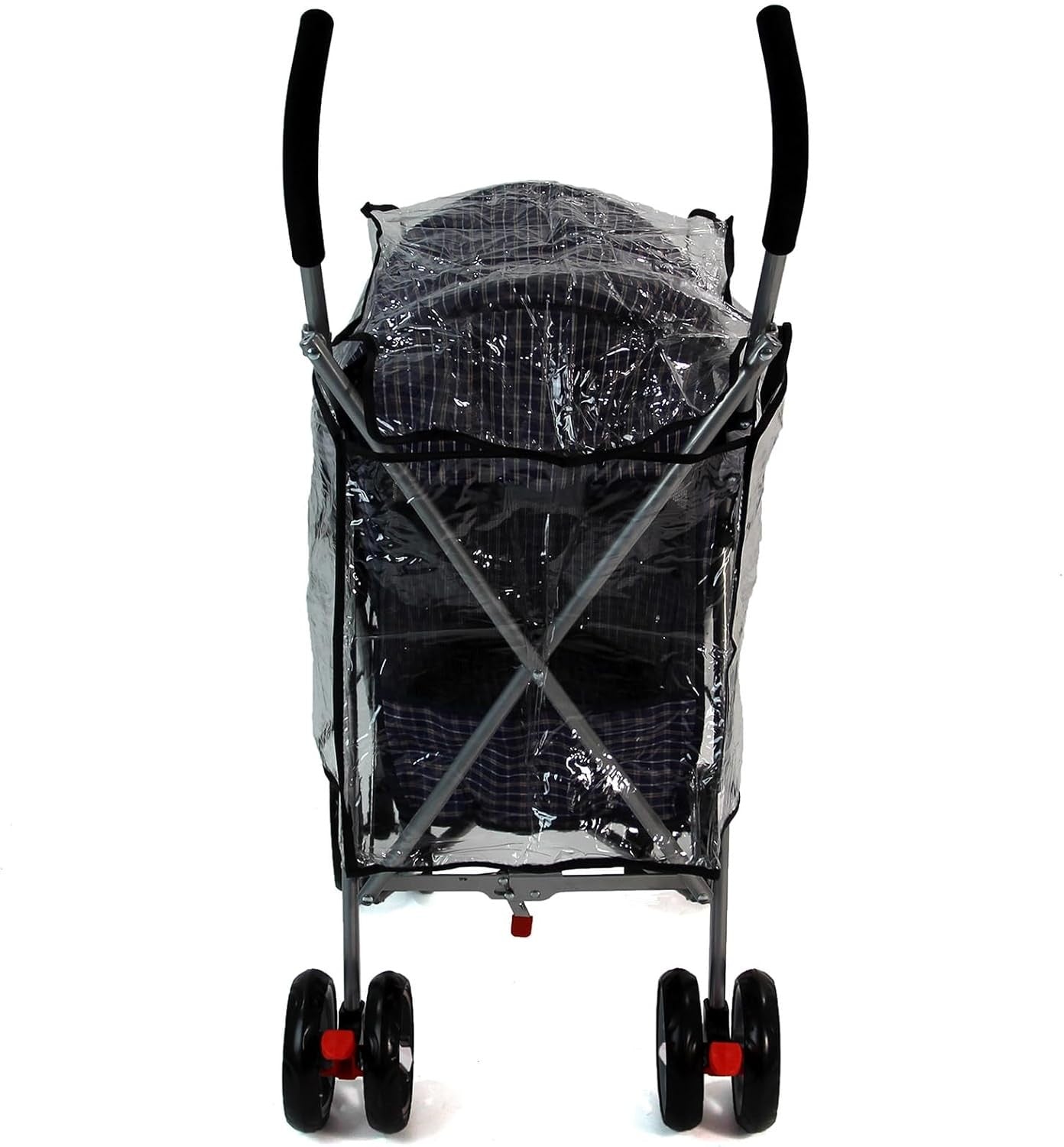 Pet Travel Stroller Dog Cat Pushchair Waterproof Cover Foldable 4 Wheel Blue