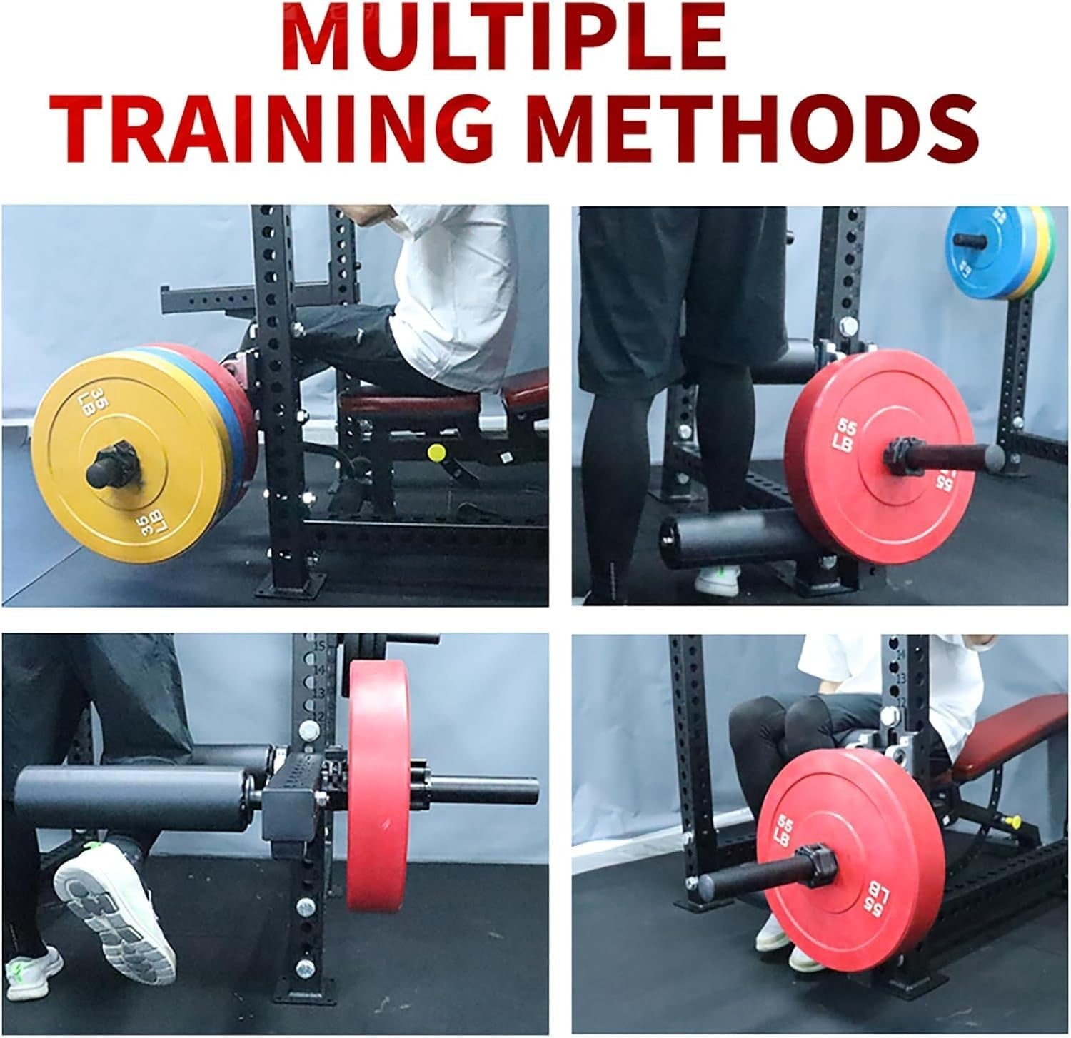 Leg Extension Curl Attachment Rack Mount Squat Roller Trainer