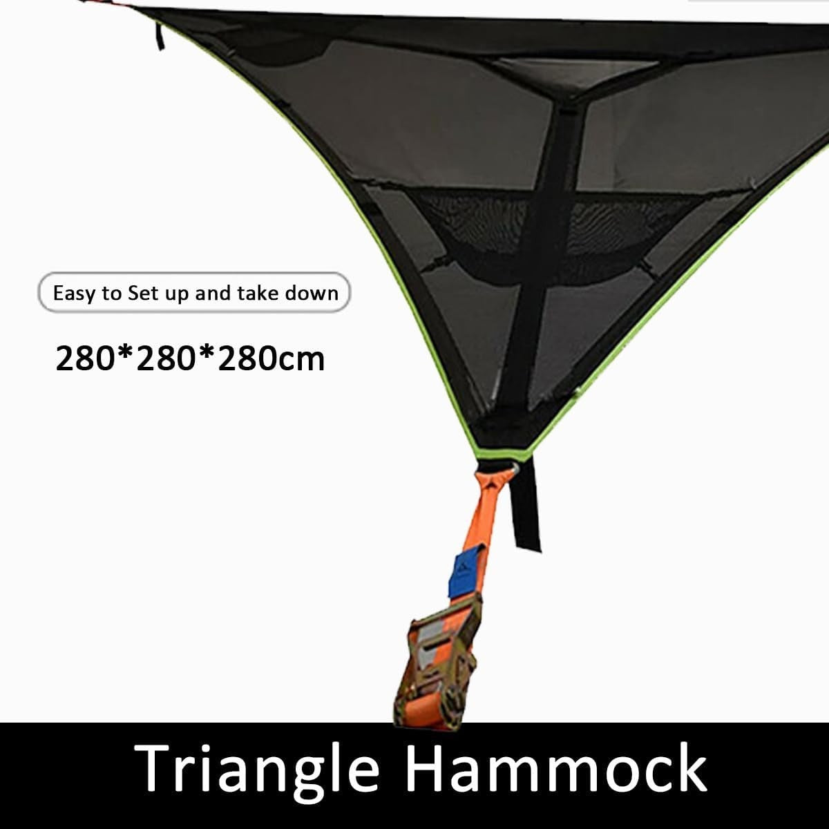 Outdoor Triangle Hammock 3-Point Portable Tree Tent | 150kg Load | Family Campin