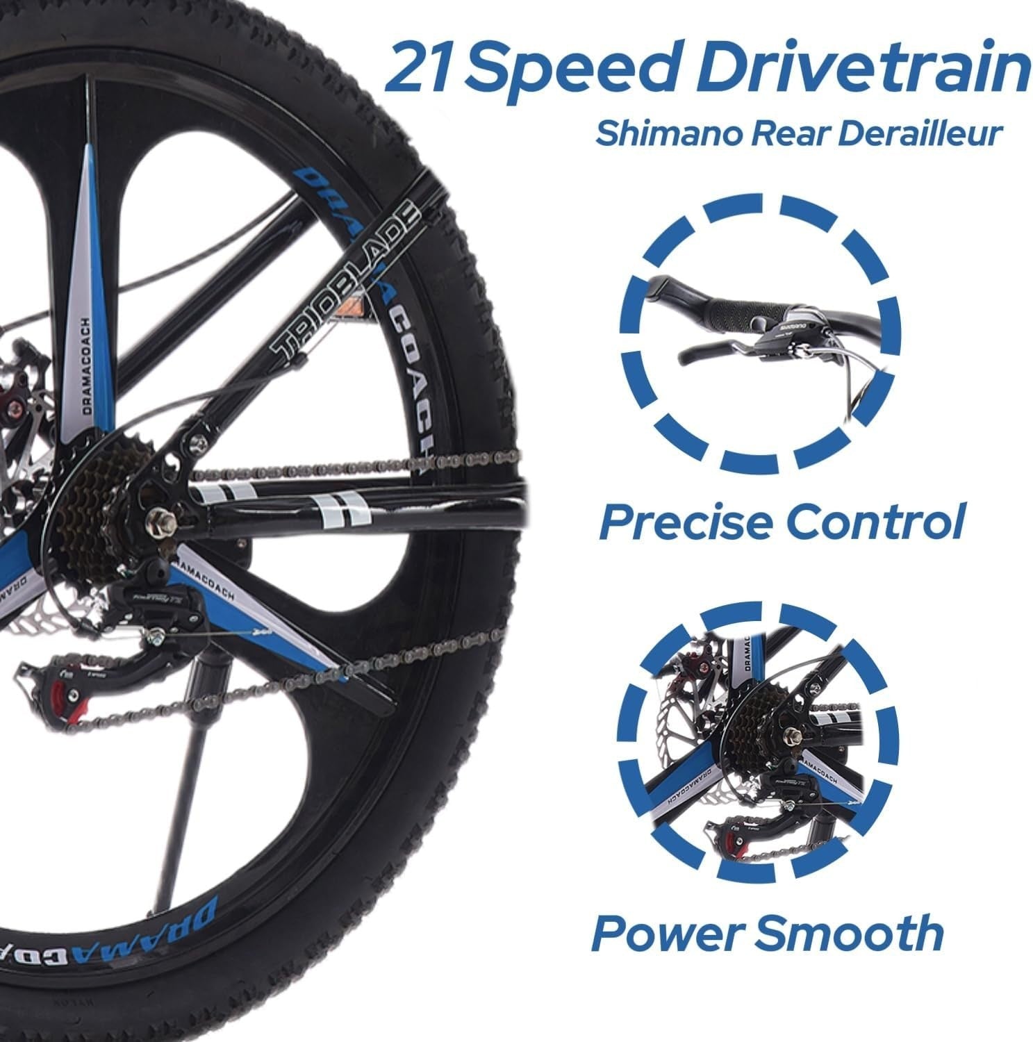 Foldable Mountain Bike 26 Inch 21-Speed Dual Suspension Lightweight Bike
