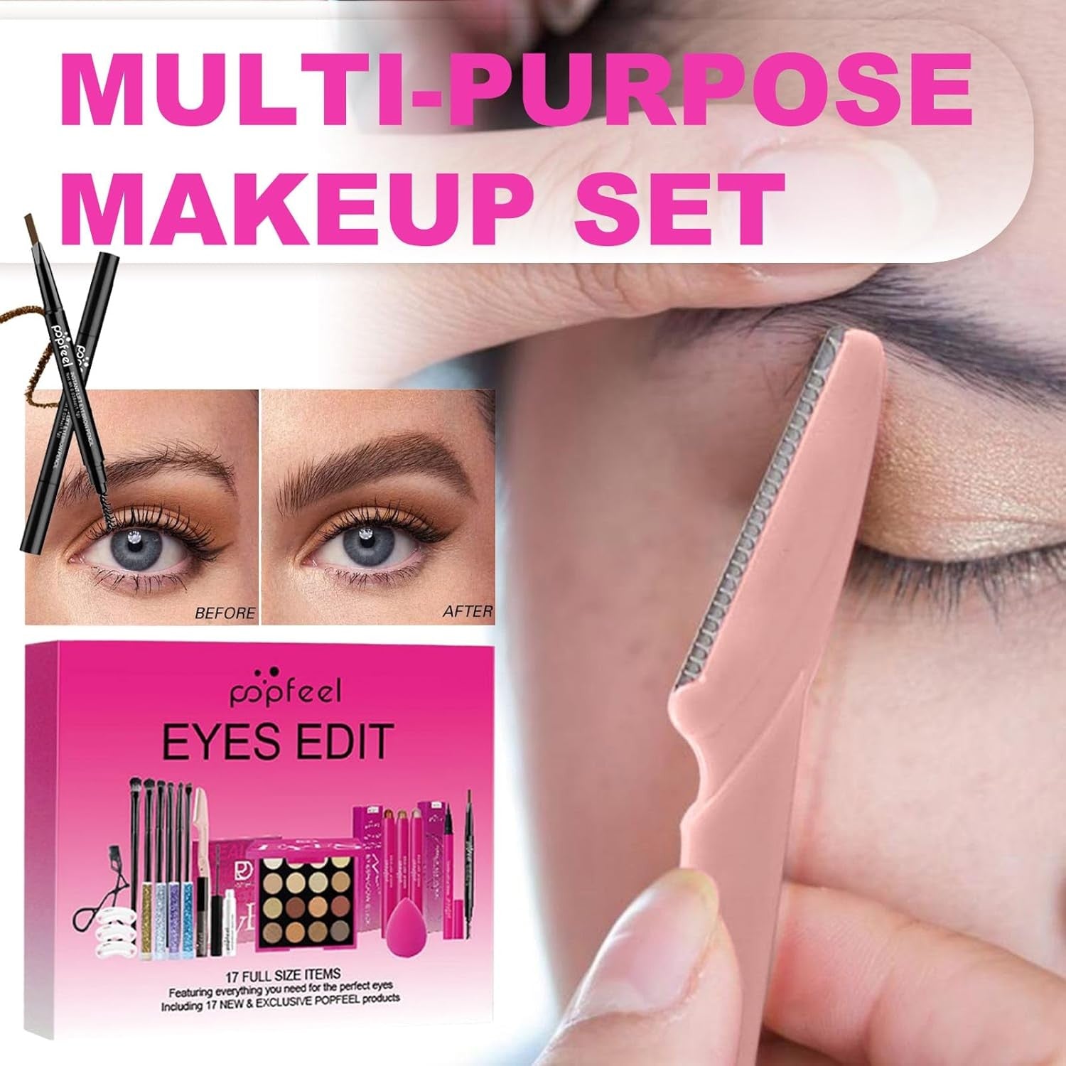 All In One Makeup Gift Set Eyeshadow Lipstick Travel Kit