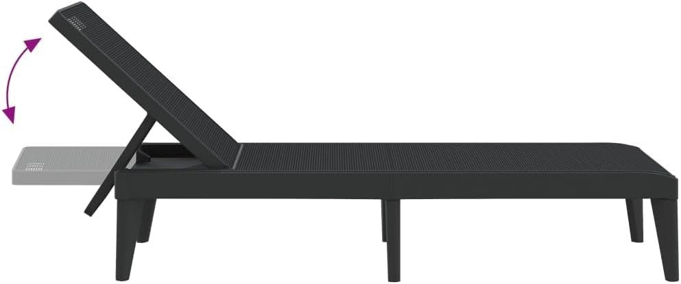 Adjustable Outdoor Sun Lounger UV-Resistant Polypropylene, Lightweight & Durable