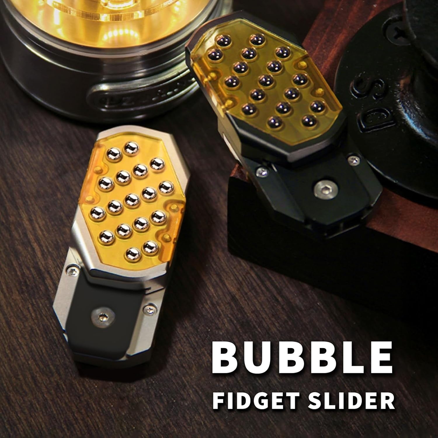 Metal Bubble Fidget Slider Clicker Focus Toy Pocket EDC Stress Relief