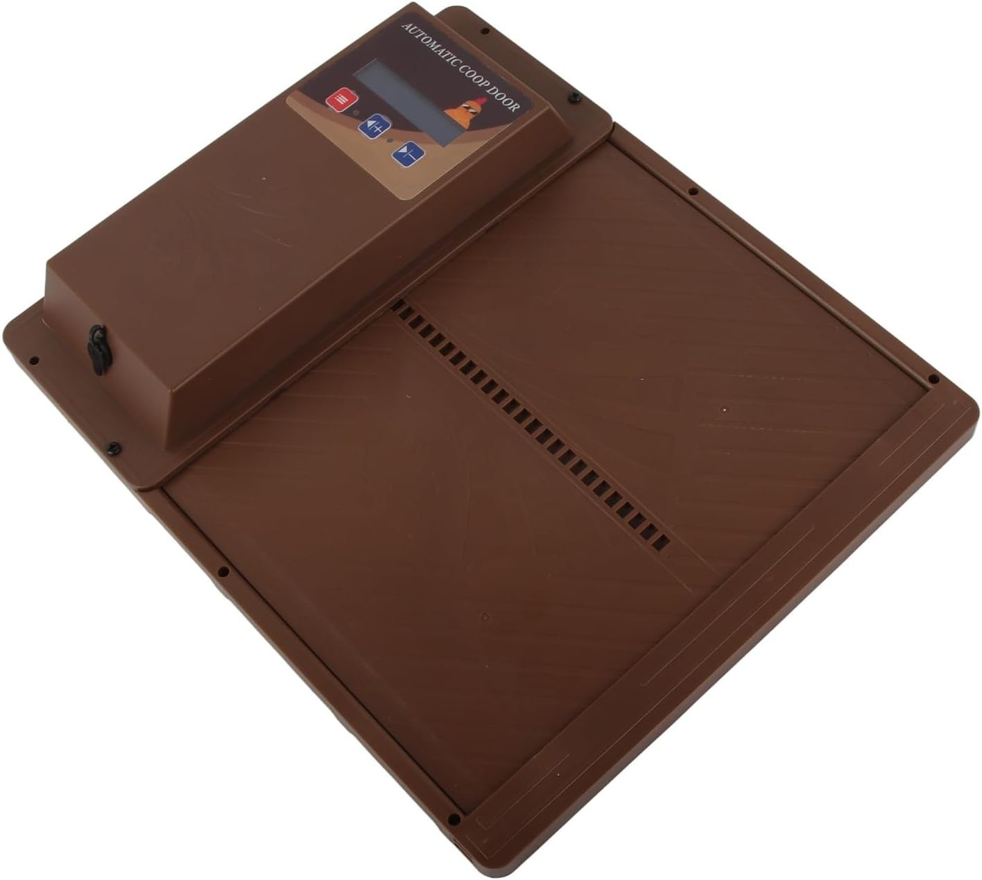 Automatic Chicken Coop Door USB Timer LCD Horizontal Opener Brown