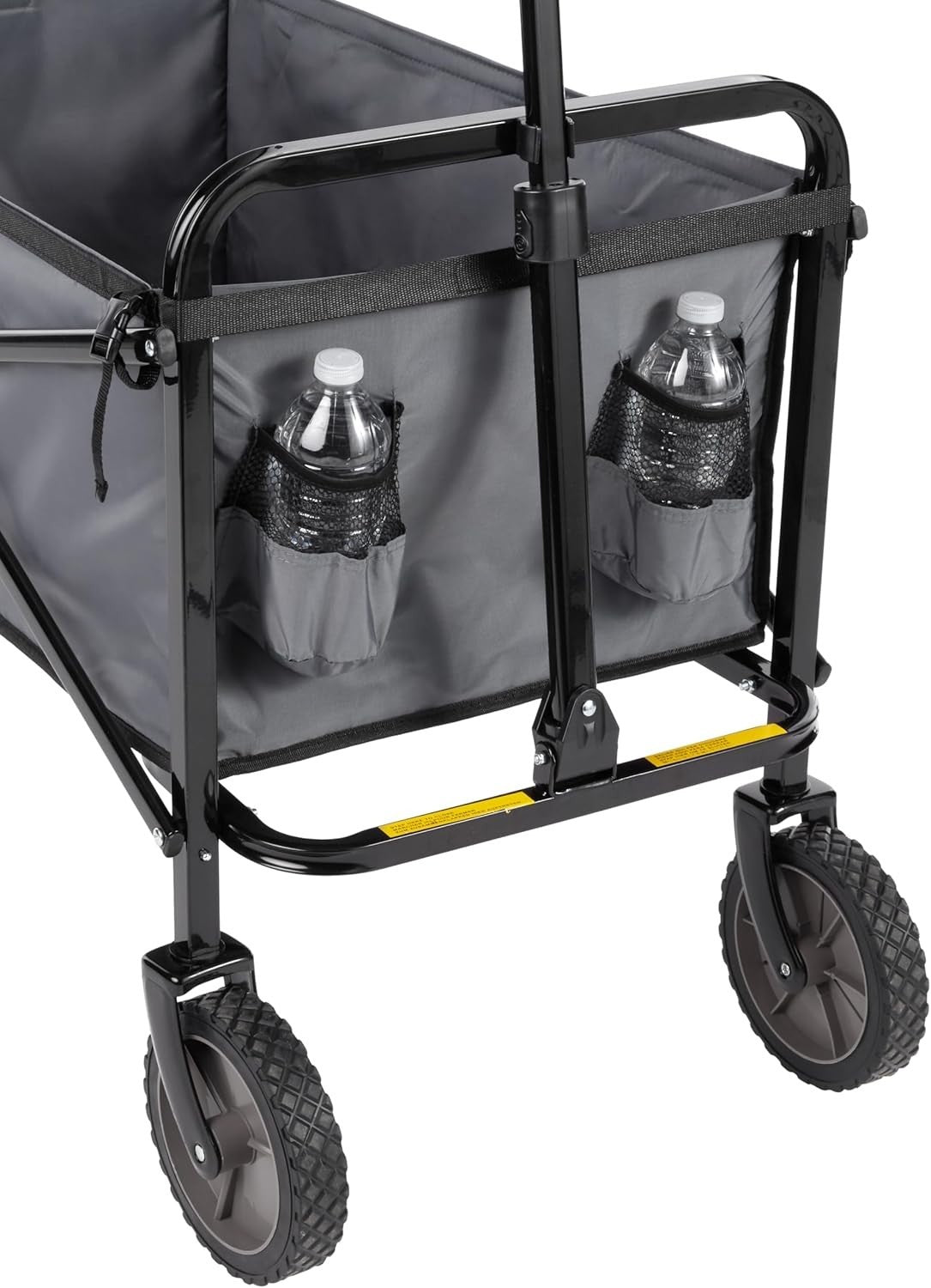 Collapsible Grey Garden Wagon Foldable Outdoor Utility Camping Festival Trolley