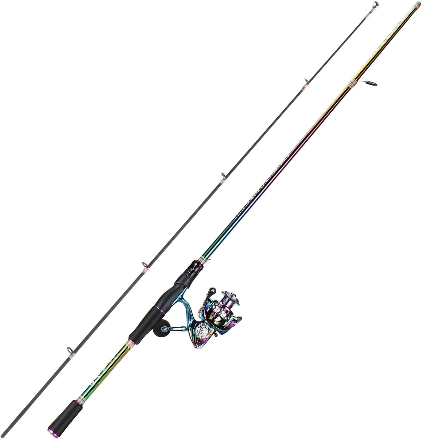 1.8m Lightweight Carbon Fiber Spinning Rod Reel Fishing Combo Kit