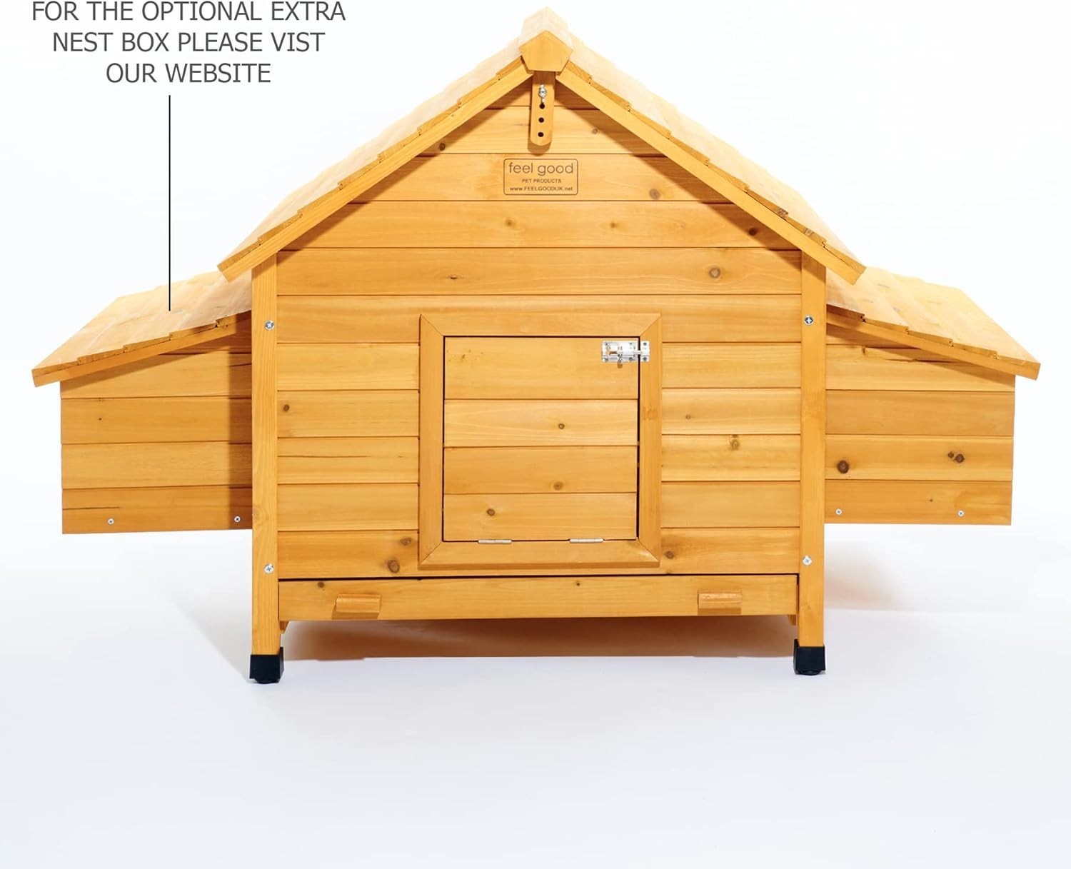 Large Wooden Chicken Coop Hen House Nest Box Easy Clean Ventilated
