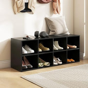 Modern Shoe Bench with 8 Compartments Storage Rack Seat for Hallway Bedroom