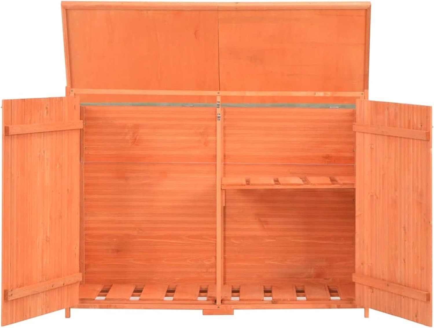 120x50x91cm Wooden Garden Storage Shed Outdoor Tool Box Furniture