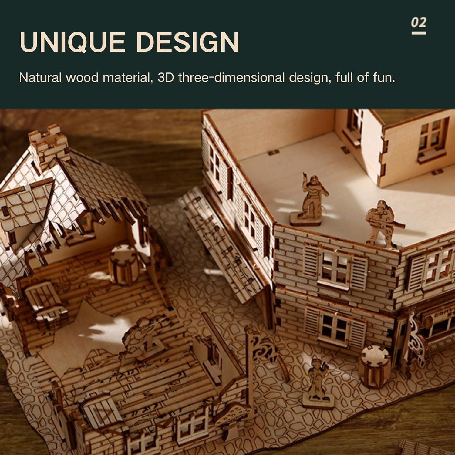 3D Wooden War House Puzzle Kit – DIY Historic Model for Adults Gift Décor