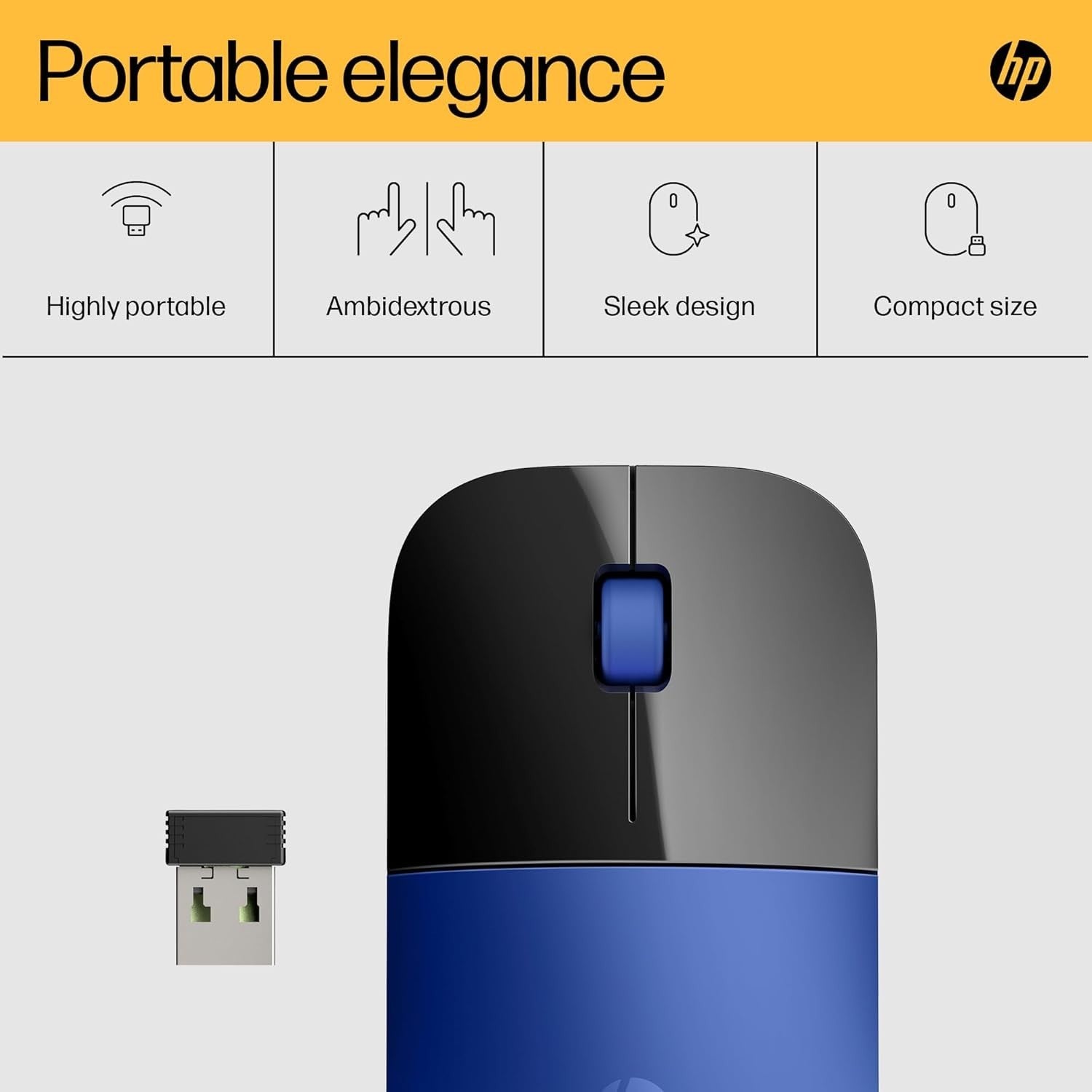 Slim Wireless Mouse 1200 DPI Quiet Click USB Multi Device Laptop PC Travel