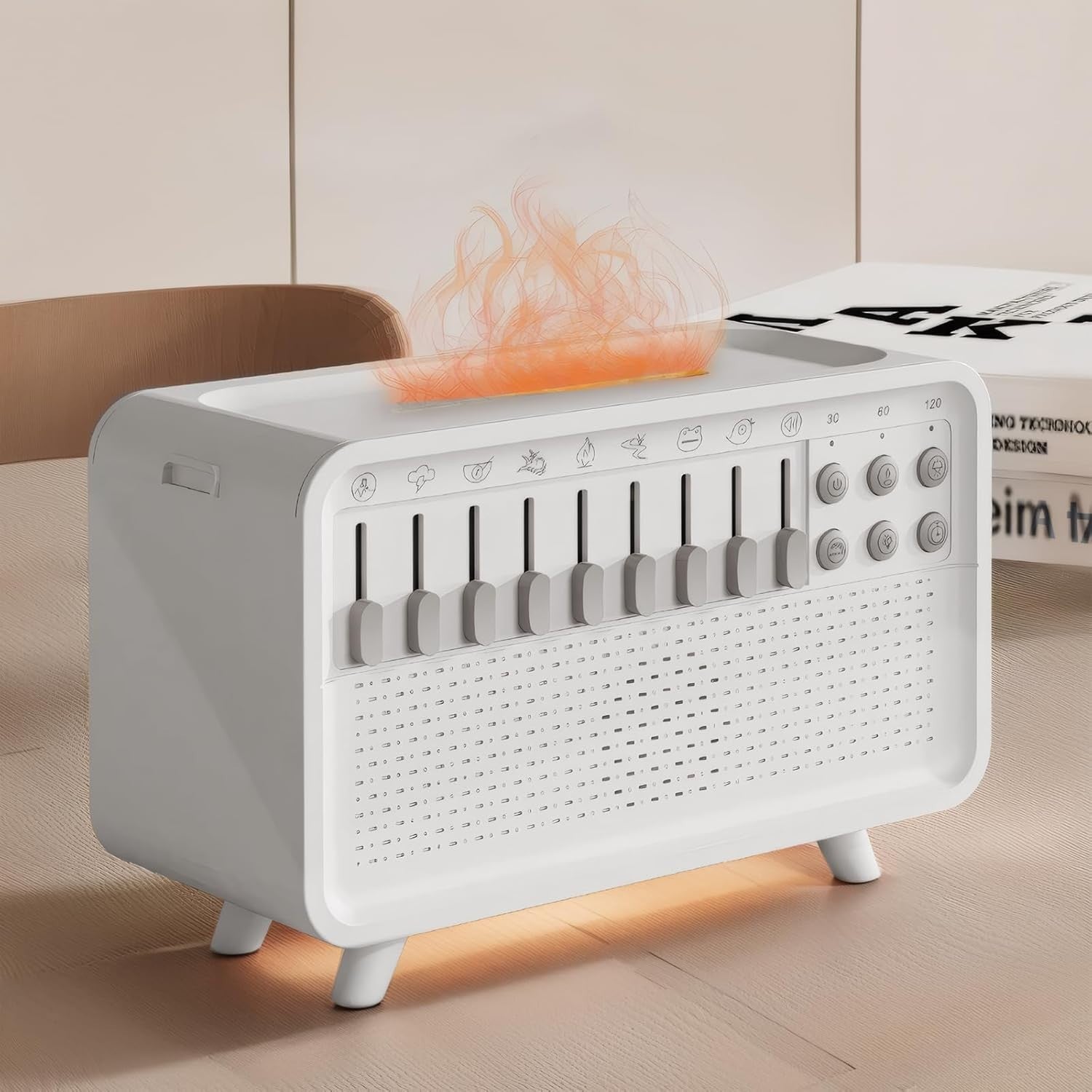 White Noise Machine with Bluetooth Speaker & Essential Oil Diffuser, 8 Sleep Sou