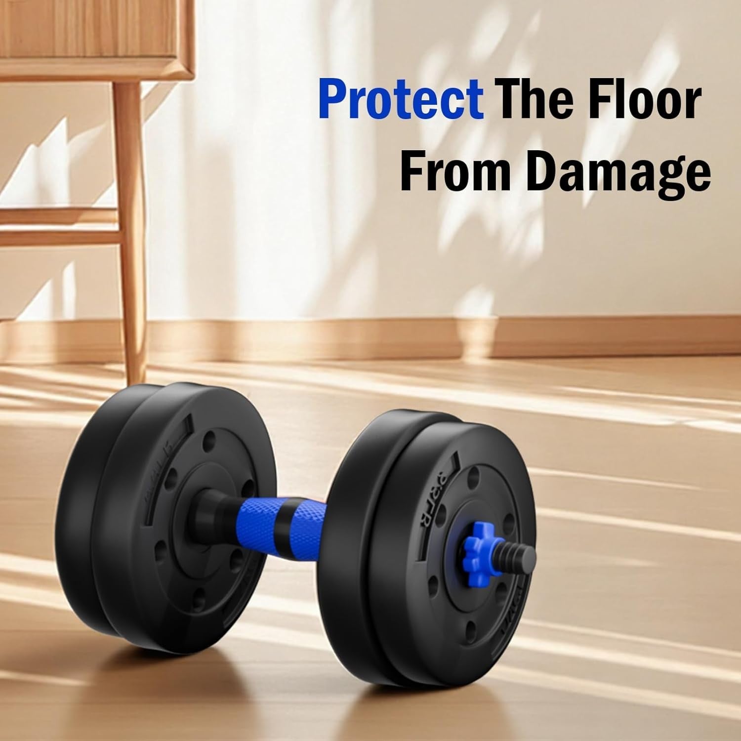 15KG Adjustable Dumbbell & Barbell Set 3-in-1 Home Gym Fitness Weights