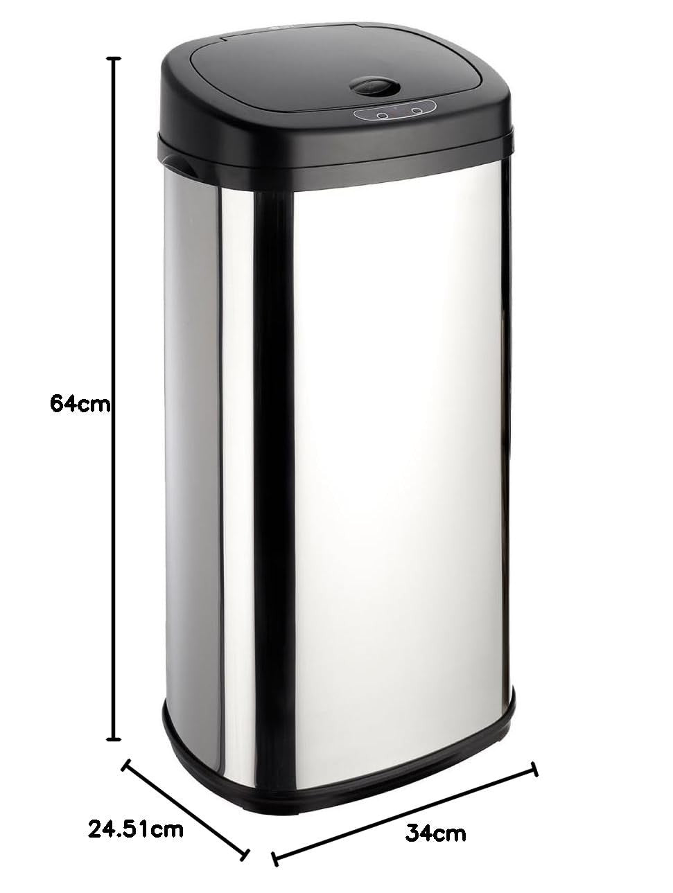 42L Automatic Sensor Kitchen Bin Stainless Steel Touchless Waste